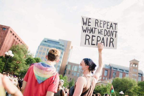 Anti white supremacy sign
