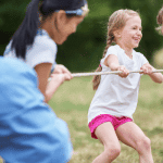 kids playing tug-o-war