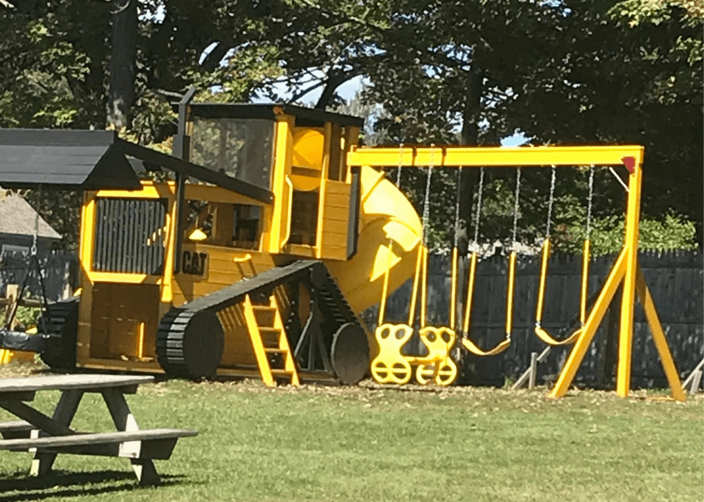 Construction vehicle themed playground