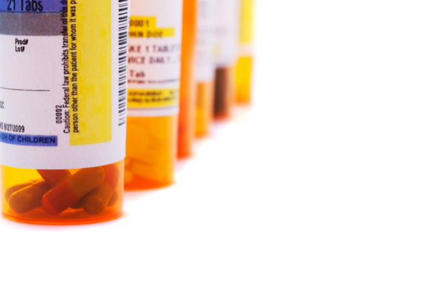 pill bottles against a white background