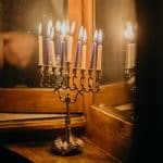 Menorah and reflection