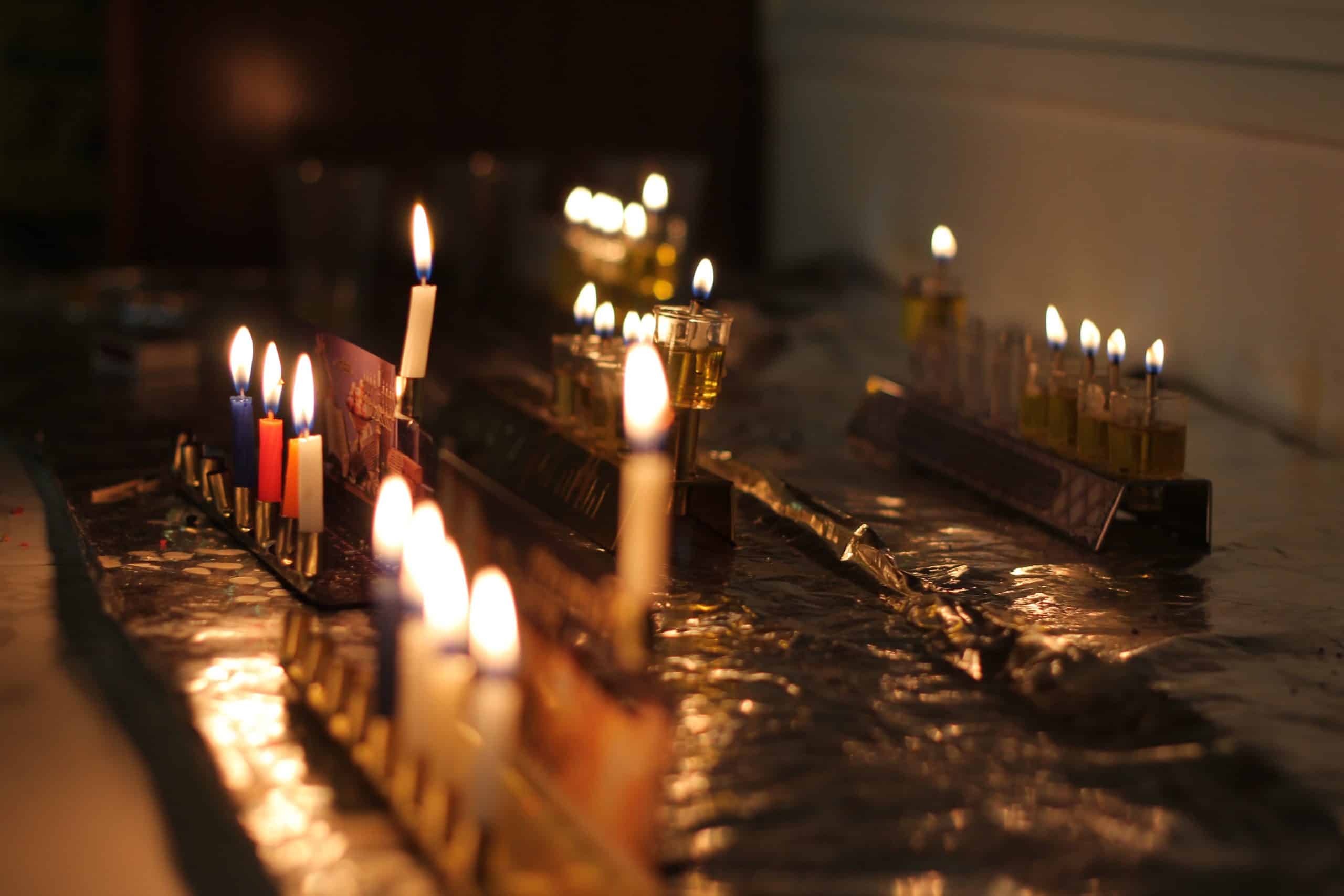 Table of menorahs Menorahs