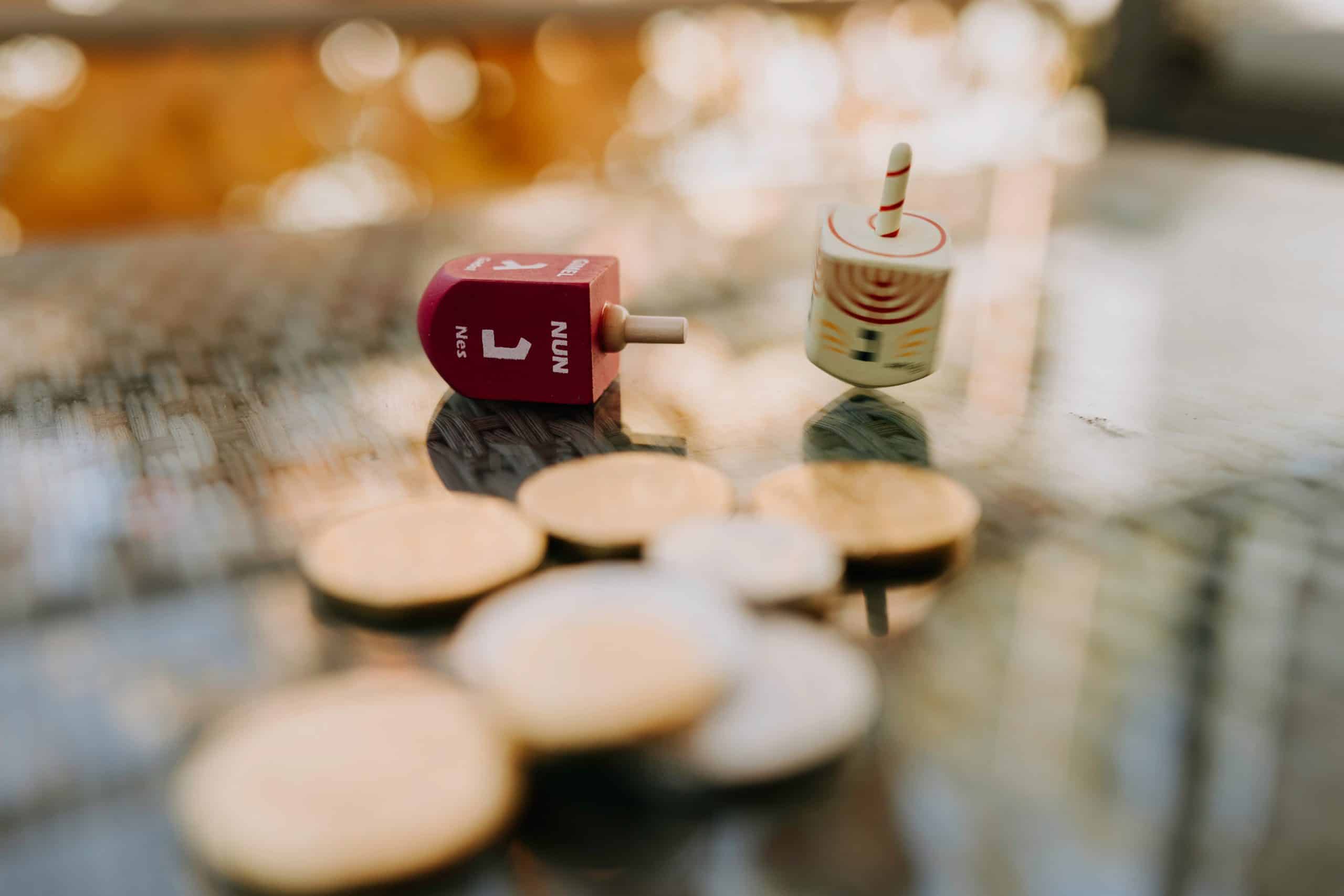 Dreidel game Dreidels and gelt