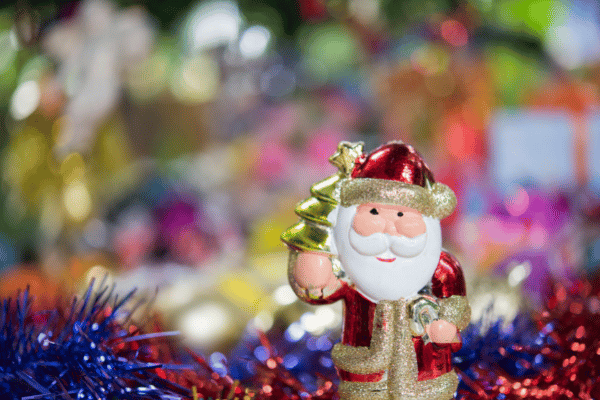 small santa ornament