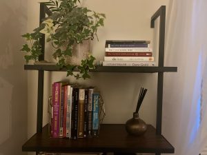 Books on a shelf