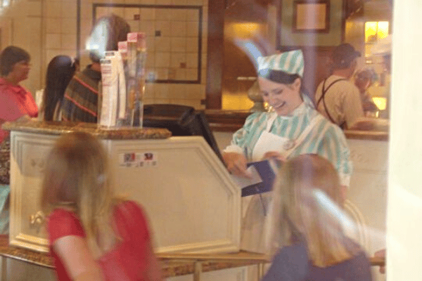 Girl behind the register at Walt Disney World