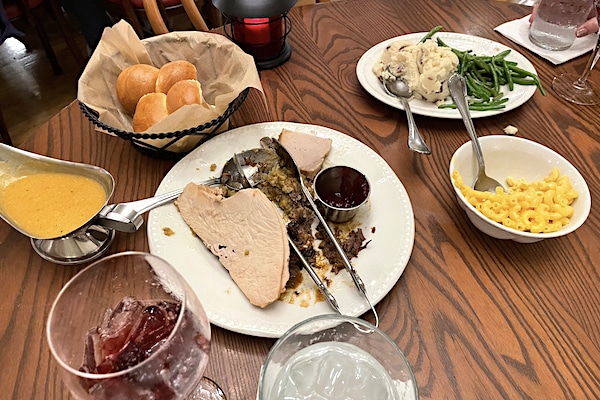 food on a table