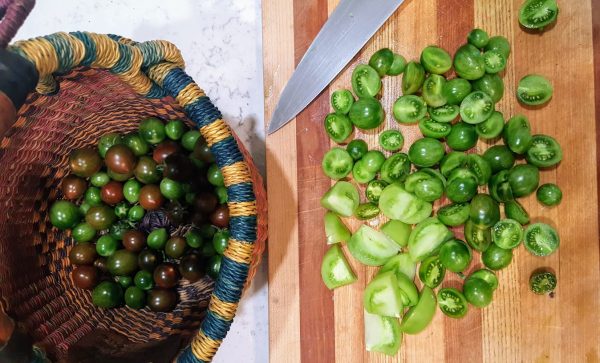 chopped green tomatoes