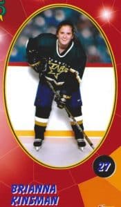 Teen girl's hockey trading card