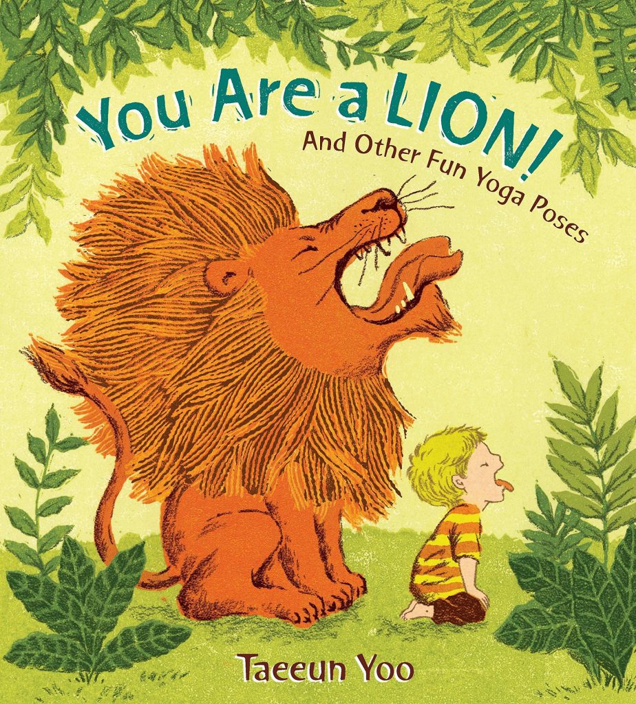 Book cover for You Are a Lion, showing a drawing of a boy and a lion roaring