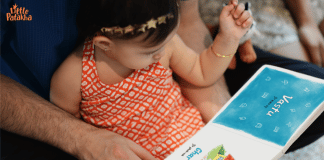 Little Patakha: Teaching Children to Celebrate Difference parent reading a LIttle Patakha book to a toddler