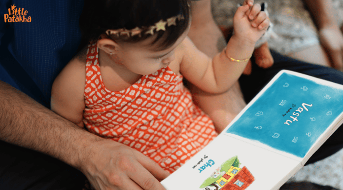 Little Patakha: Teaching Children to Celebrate Difference parent reading a LIttle Patakha book to a toddler