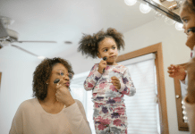 Cheap And Easy Skincare Even A Mom Can Manage mother and daughter using Gua Sha stone