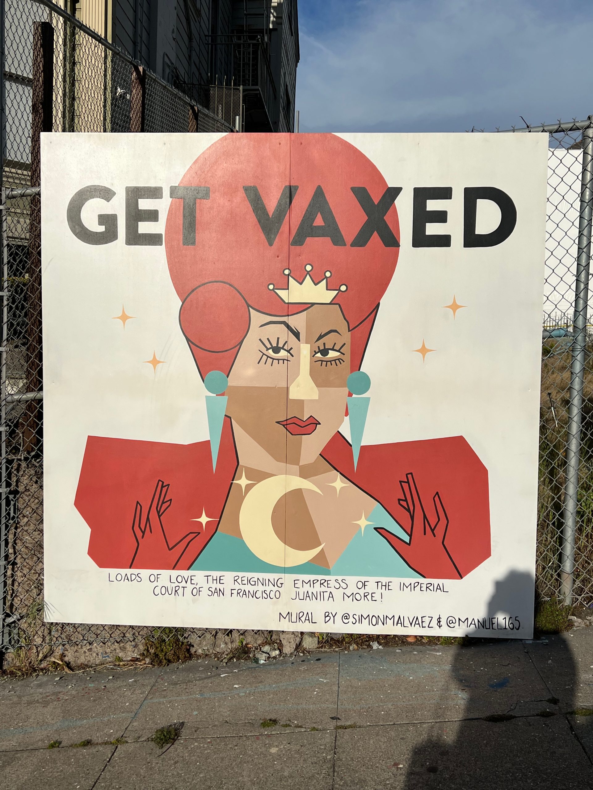 Street art that says "Get Vaxed"