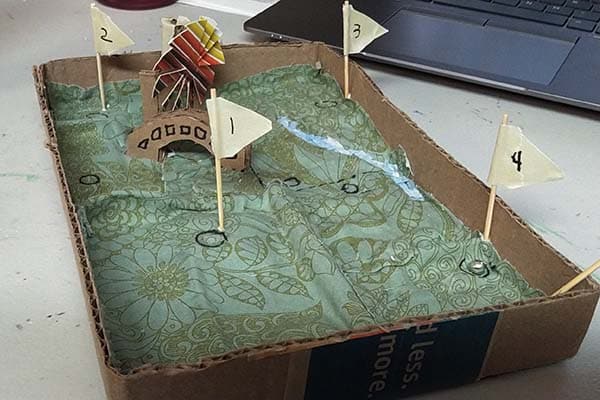 mini mini-golf from tinkering