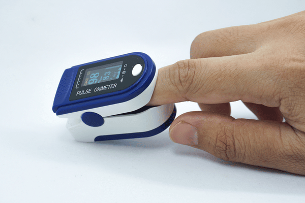 pulse oximeter on a finger