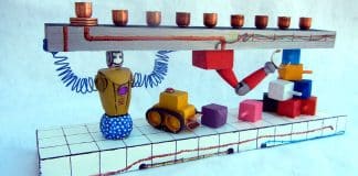 Making Hanukkah Meaningful for Your Kids robot menorah