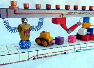Making Hanukkah Meaningful for Your Kids robot menorah