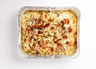 The What, Why, and How of Planning a Meal Swap an aluminum pan with a pasta dish