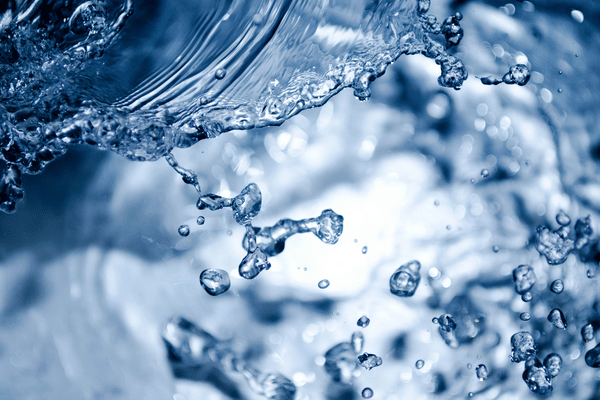 closeup of bubbles in water