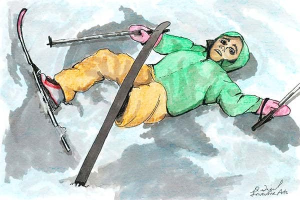 Fallen XC Skiier