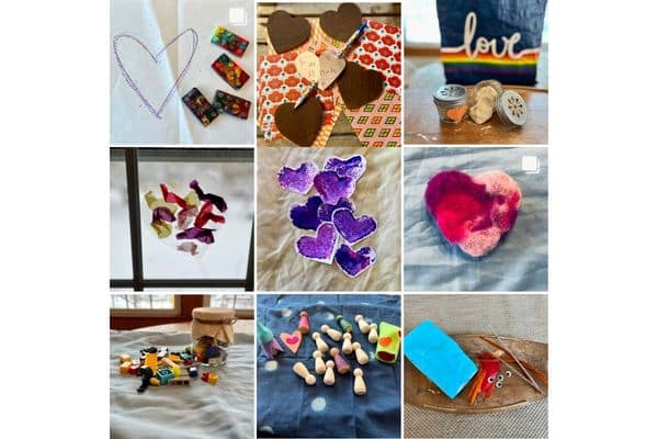 an easy preschool valentine collage