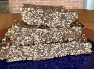 Chocolate covered crispy crunch bars are a winner healthy chocolate dessert