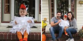 Step-by-Step Guide to Creating a Spectacular No-Sew Duck Halloween Costume This is the featured image for a blog post about making a DIY, no-sew duck Halloween costume.