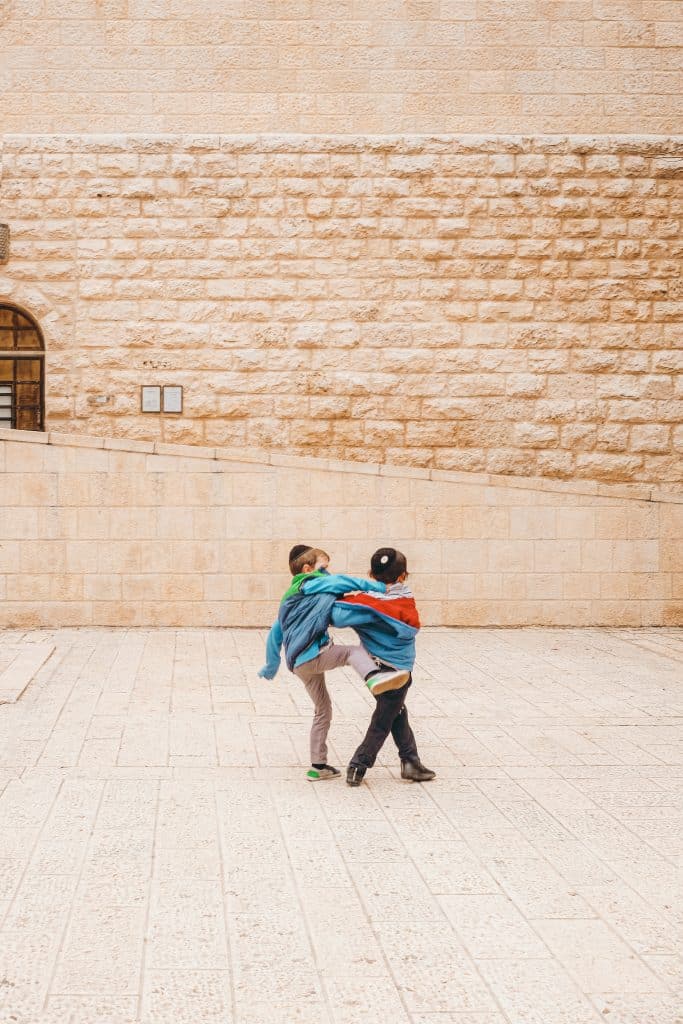 Jewish boys play