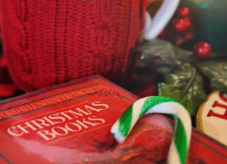 12 Children’s Christmas Books Your Family Will Love A children's christmas book with a candy cane and a mug.