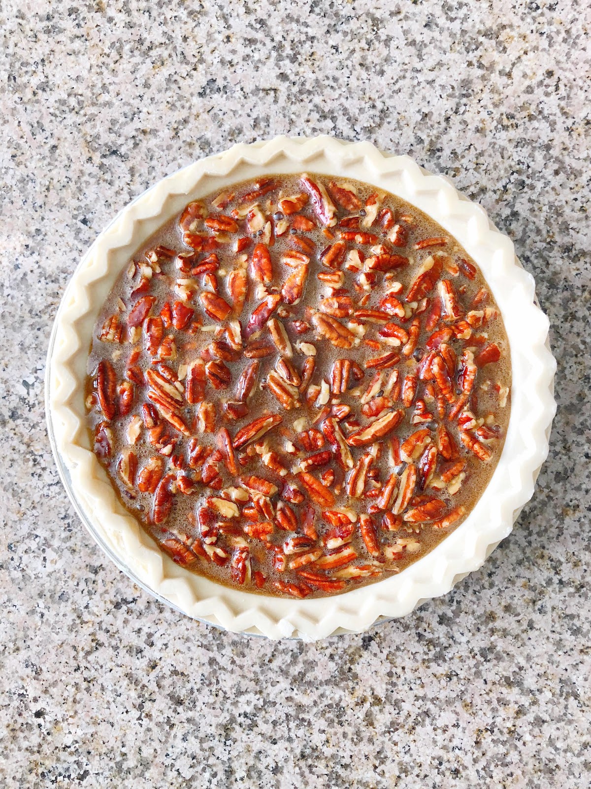Beautifully cooked pecan pie