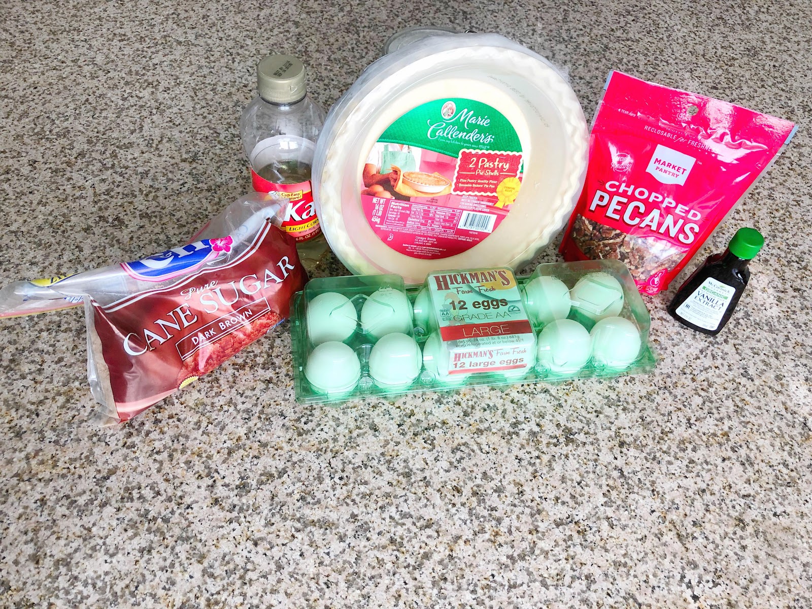 ingredients required for this pecan pie recipe