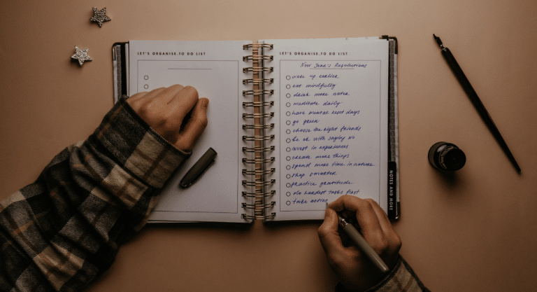 A list of new year's resolutions
