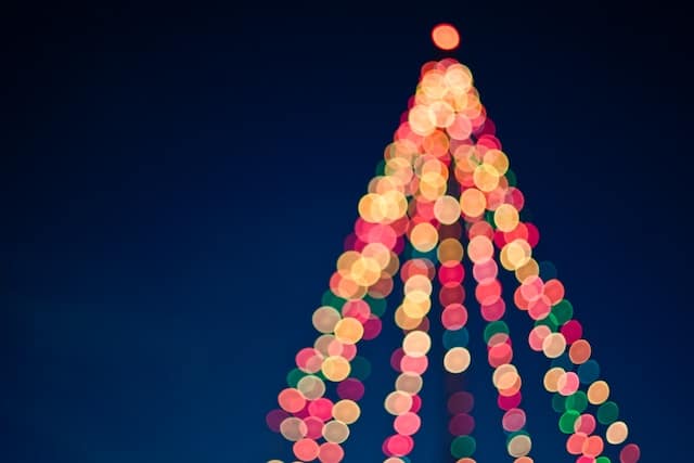 bokkeh style christmas lights
