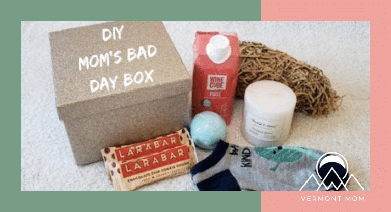This is a blog post about DIY moms bad day boxes