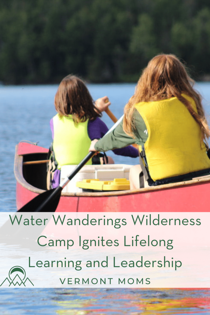 Water Wanderings campers paddling a canoe