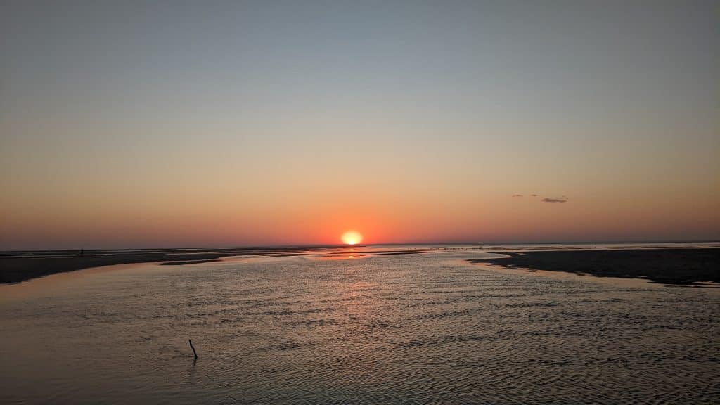 sunset on the beach