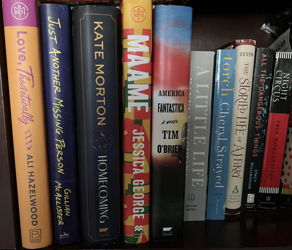 Books purchased from a library book sale