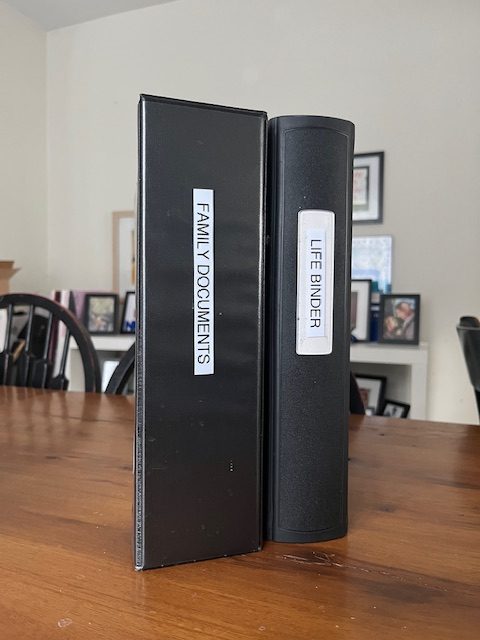 Family Documents and Life Binders for whole life organizing for moms