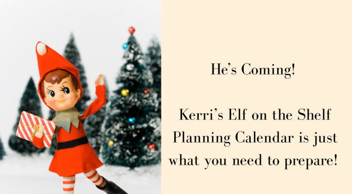 Elf on the Shelf Planning Calendar for the Organized Home Elf on the Shelf Planning Calendar