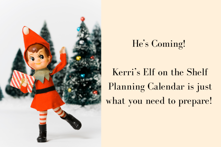 Elf on the Shelf Planning Calendar