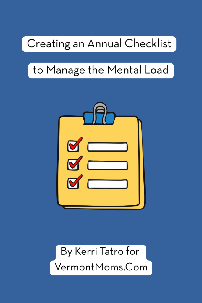 Creating an annual checklist